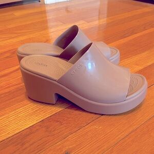 CROCS Tan Sandals Comfortable Slip-On Design